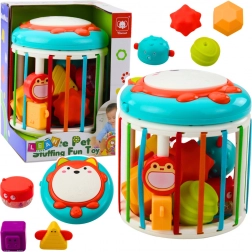 Interaktív érzékelő kocka rókával, fényekkel és hangokkal