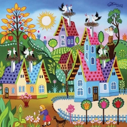 Négyszögletes puzzle Gólyagyűlés 1000 darab