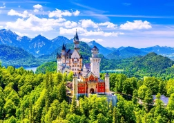 Puzzle Neuschwanstein kastély nyáron 1000 darabos