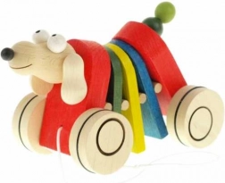 Fa húzható játék Kutya csattogó