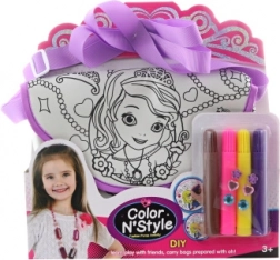 Színezhető kézitáska hercegnő motívummal