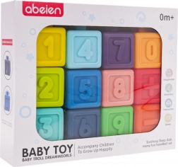 Gumírozott szenzoros kockák matematikai tevékenységekkel (12 db)