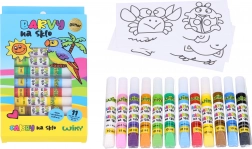 Csillámos üvegfestékek 11+1, 10 ml