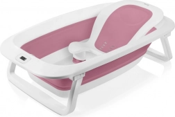 Lionelo Összecsukható babakád hőmérővel és fekvővel Pink Magnolia