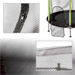 Gyermek trambulin otthonra és kertbe hálóval, 140 cm, zöld