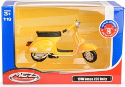 Fém Vespa 200 Rally 1976 robogó modell 1:18 sárga