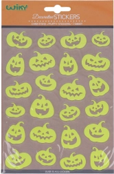 Sötétben világító Halloween tök matricák 25 × 14,4 cm