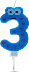 3-as szám alakú tortagyertya
