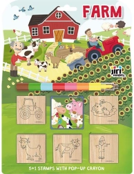 Bélyegzőkészlet Farm viaszkrétával