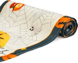 Halloween asztali futó szellemvárosos motívumokkal, 184 × 33 cm