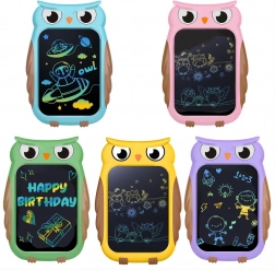 Gyermek LCD rajztábla Bagoly 8,5" színes kijelzővel és stylusszal