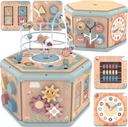 Interaktív fa Montessori kocka tevékenységekkel Tooky Toy