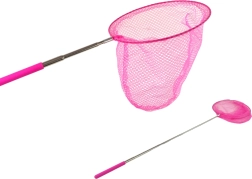Rózsaszín teleszkópos háló lepkékhez és apró halakhoz, 85 cm