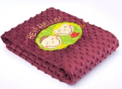 Sensillo kétoldalas gyerek takaró 75 × 100 cm barna