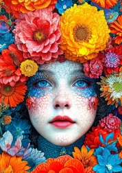 Virágok ölelésében puzzle 1000 darabos