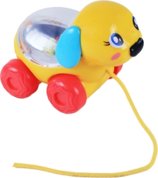 Húzogatós kutya színes golyókkal a legkisebbeknek