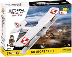 Nieuport 17 C.1 repülőgép-építőkészlet – történelmi kétfedelű lengyel jelzésekkel (1:32)