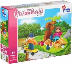 Lány piknik építőkészlet figurákkal