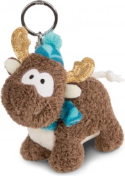 Plüss szarvas Reny Heart kulcstartó 10 cm