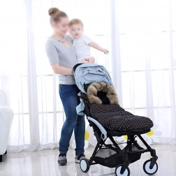 Téli bundazsák babakocsiba és szánkóra műszőrmével, 100 cm