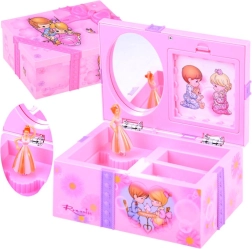 Rózsaszín ékszerdoboz zeneszerkezettel kislányoknak