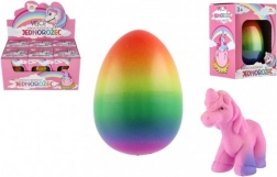 Kikelő műanyag egyszarvú 7x10 cm dobozban