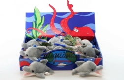 Plüss delfin – kulcstartó