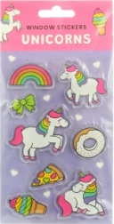 Újrahasználható átlátszó ablakmatricák – űr, dinoszauruszok és unikornisok