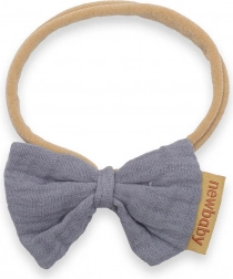 Muszlin baba fejpánt New Baby, szürke