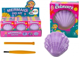 Régészeti készlet Tengeri sellő kagylóban Vésőecset