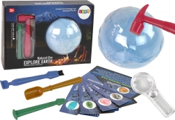 régészeti ásatási készlet ásványokkal és oktatókártyákkal