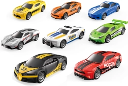 4 db Visszafelé Felhúzható Versenyautó Készlet 7 cm