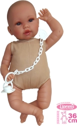 Llorens realisztikus hangokat adó, puhatestű baba