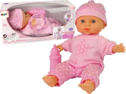 Édes babapólya Rózsaszín cumisüveg Hangokkal