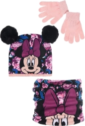 Minnie sapka, nyakmelegítő és kesztyű
