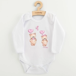 NEW BABY Love Bears mintás baba body, hosszú ujjú (56/0–3 hó)