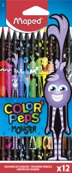 Háromszögletű színes ceruzák Maped Color'Peps Monster 12 db