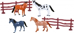 lovakok karámmal – 4 lófigura készlet