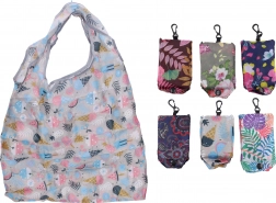 Összehajtható anyagtáska karabinerrel