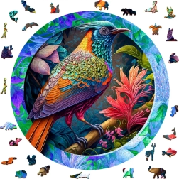 Színes madaras puzzle fából készült darabokkal, 505 pcs