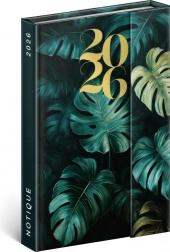 Heti mágneses napló Monstera 2026, 11 x 16 cm