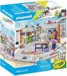 Playmobil kutyaszalon Crayola színekkel