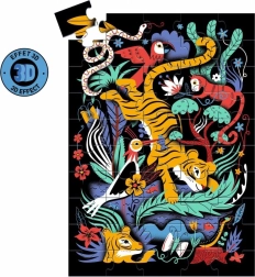 Tigris puzzle 3D szemüveggel, 50 darab