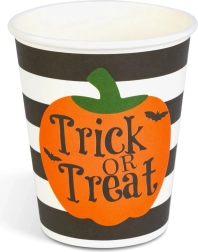 Halloween-i papírpohár tökös mintával, 250 ml, 8 db