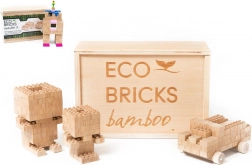 Fa építőkészlet 145 darabbal dobozban