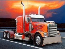 Gyémántfestés Vörös teherautó lángokkal 30x40cm