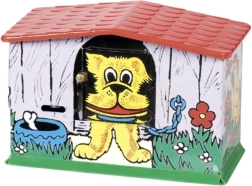 bádog persely kutyus a kutyaházban