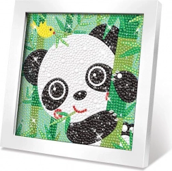 Kreatív készlet kép kövecskékkel – panda 17 cm