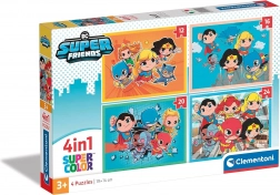 Puzzle 4 az 1-ben DC Super Friends Super Color