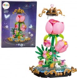 Építőkészlet örök rózsa kupolában – dekoratív kompozíció 257 darabbal